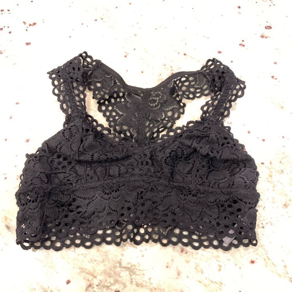 Aerie Black Lace a Racerback Bra sz XS EUC